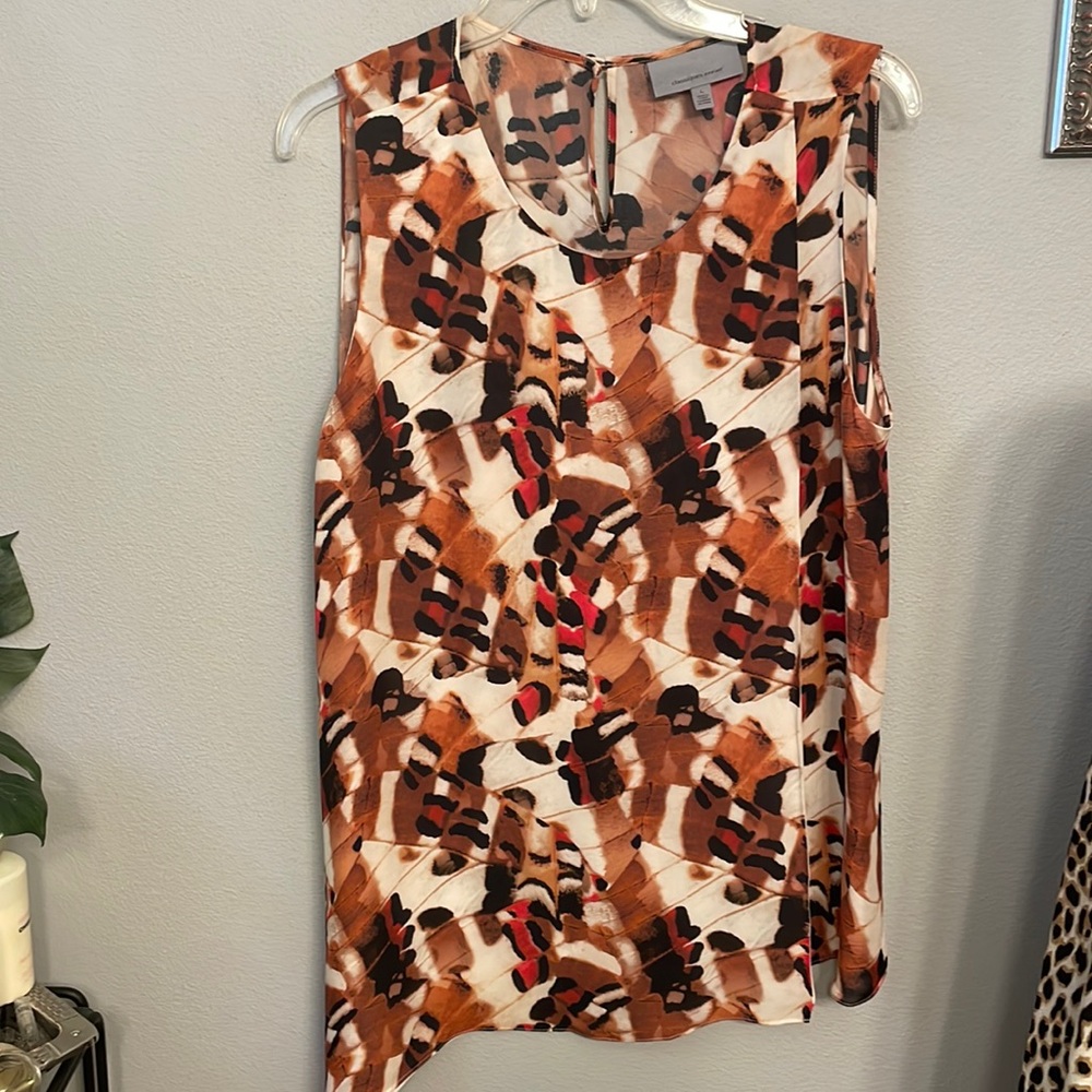 CLASSIQUES ENTIER Silk Tank Top
Blouse Size L Great Fall Colors!